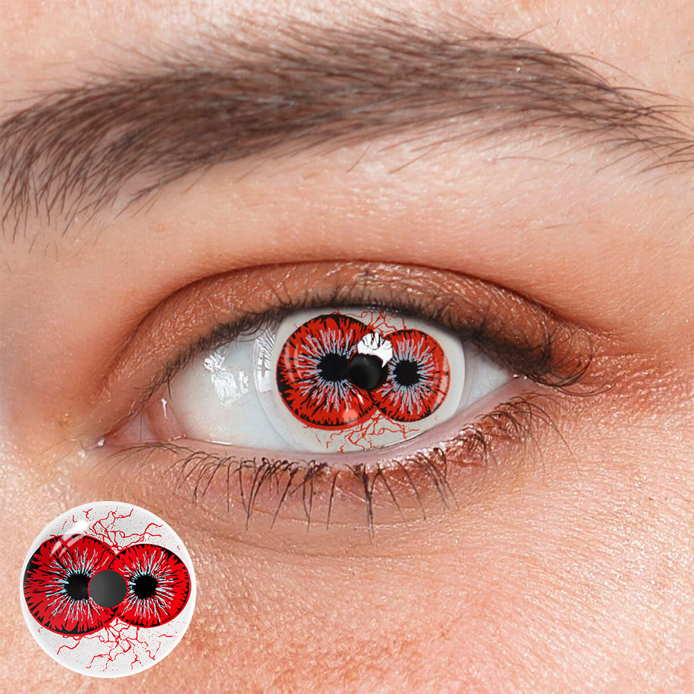Lentes de contacto de color rojo para cosplay de Twin Abyss Eyes 