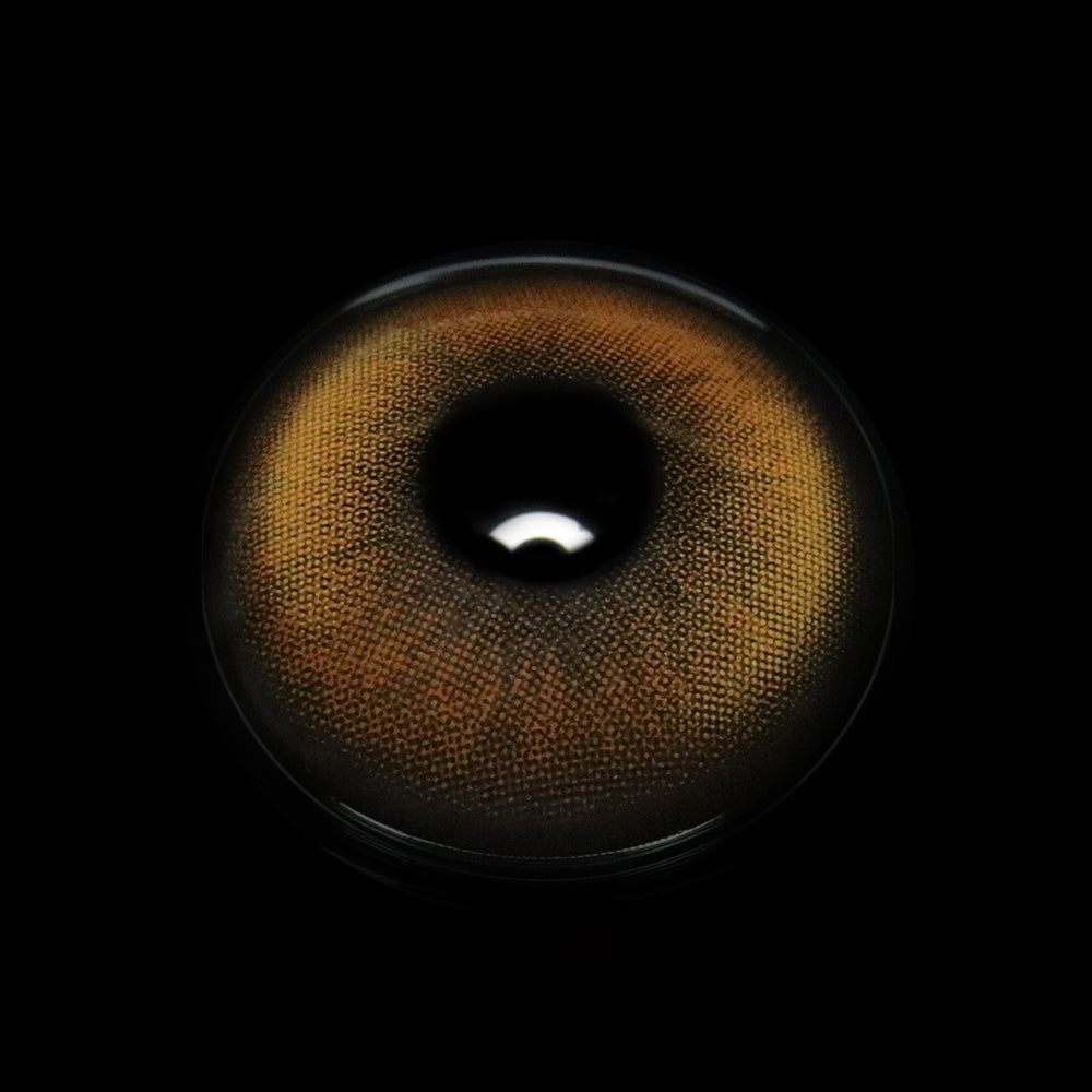 Lentes de contacto de color marrón tormentoso 