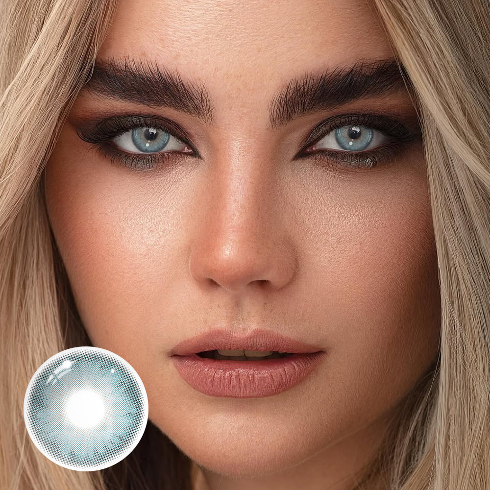 Lentes de contacto de color azul pera lazuli 