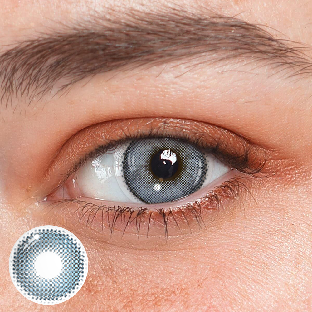 Lentes de contacto de color azul marino