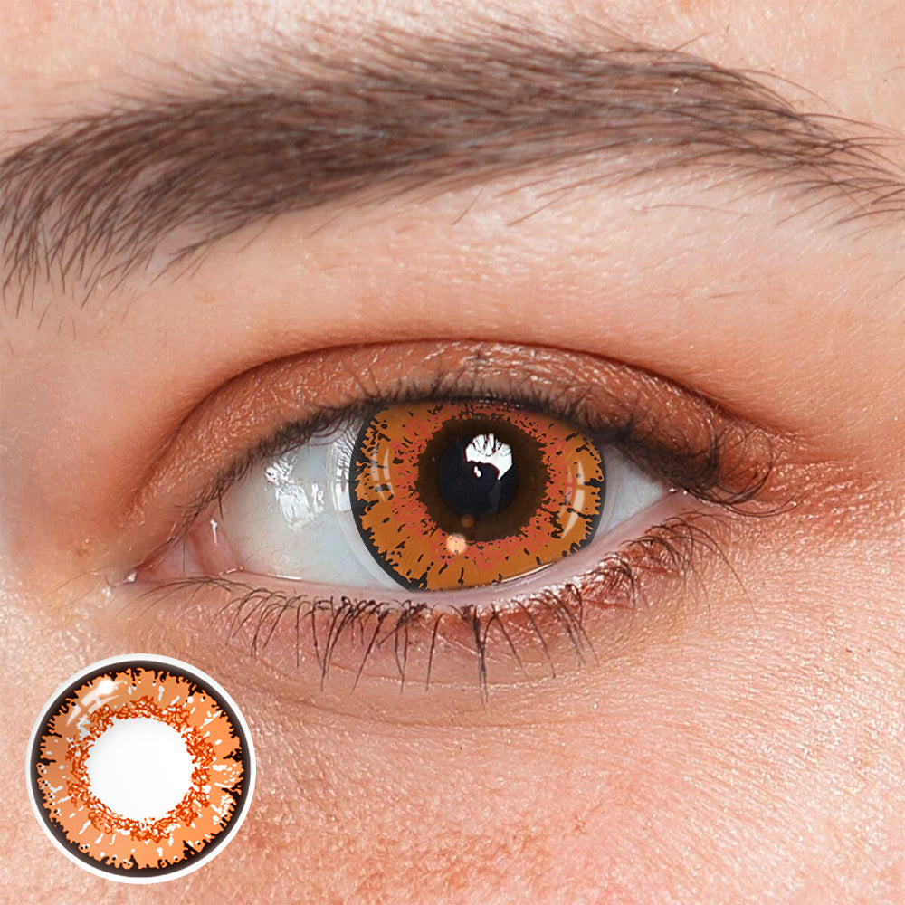 Lentes de contacto de color naranja y marrón de Cosplay Queen 
