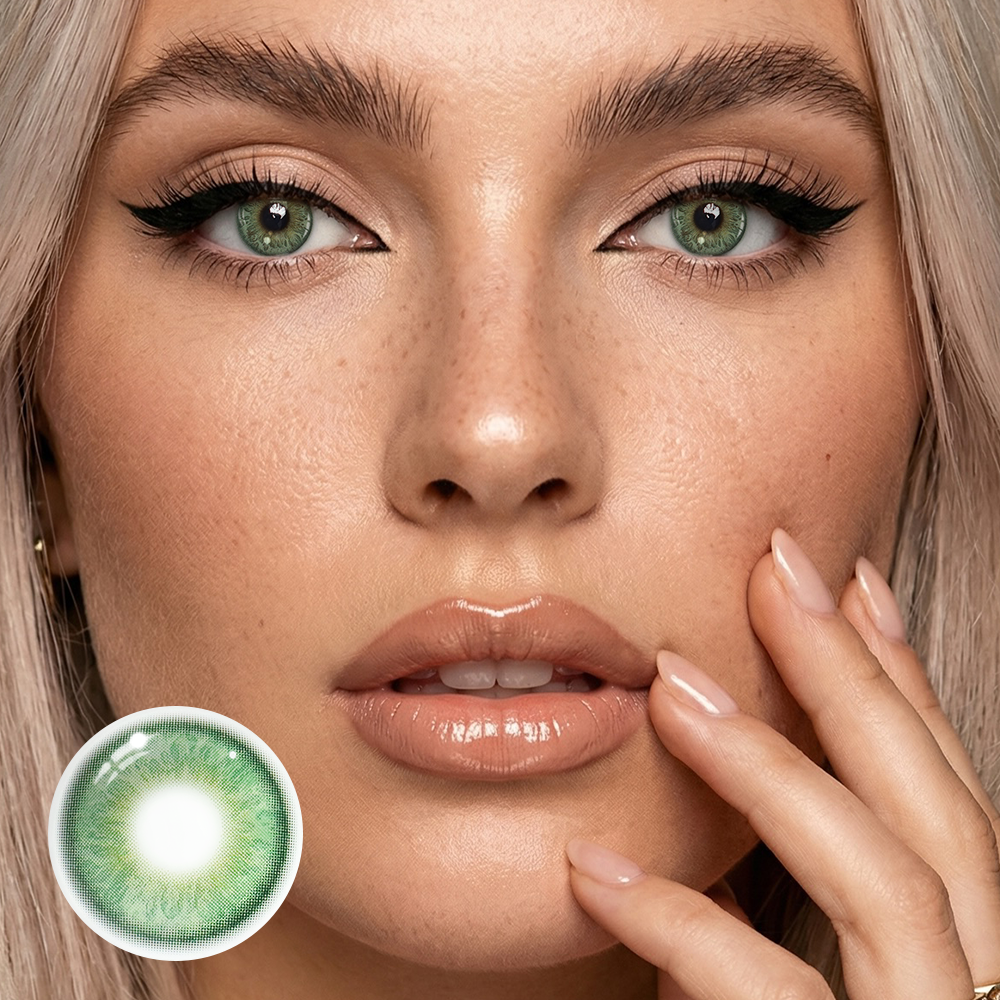 Lentillas de contacto color verde kelly