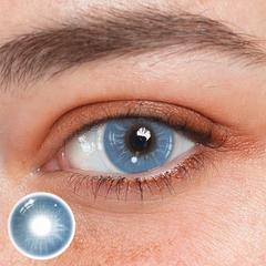 Lentes de contacto de color con prescripción de oxitocina azul Love Story