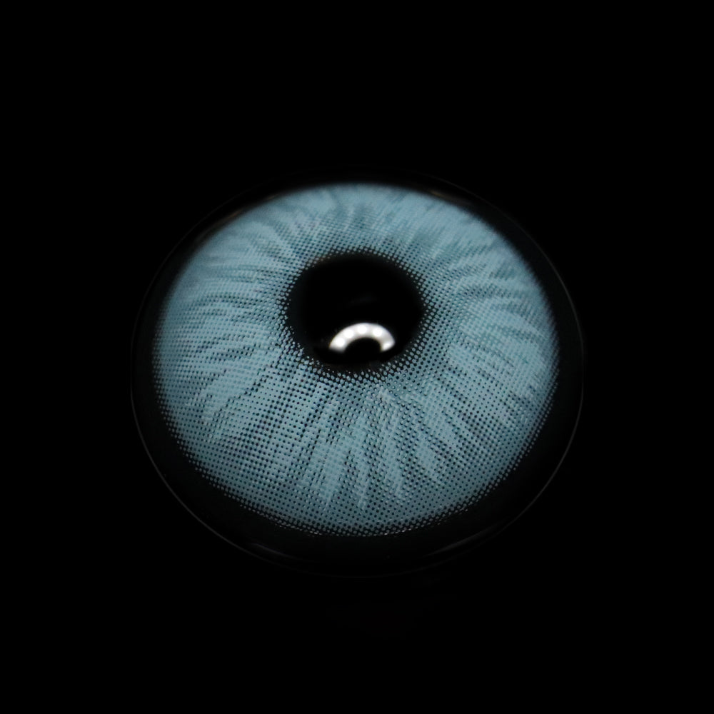 Lentes de contacto de color azul mula 