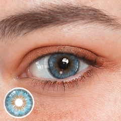 Lentes de contacto de color azul oscuro Cyrene 