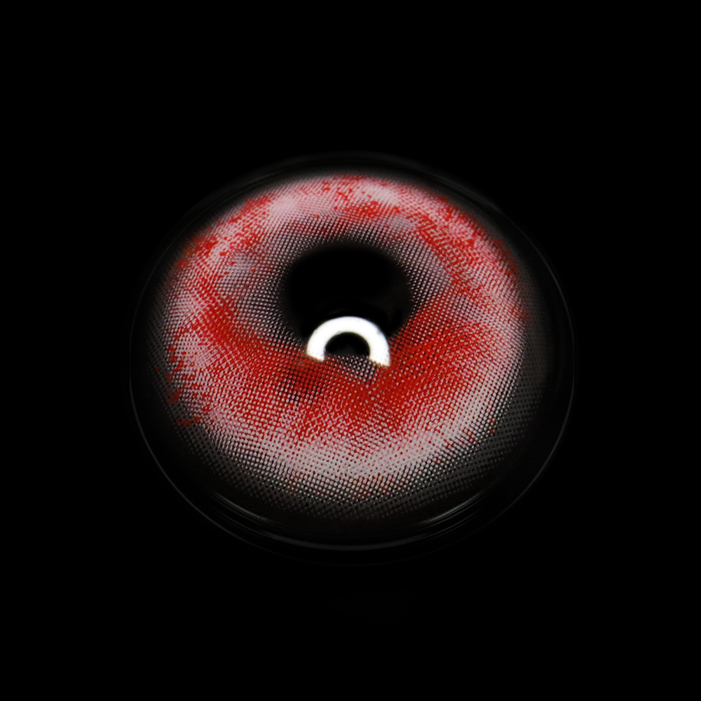 Lentes de contacto de color rosa con pupilas de arena escarlata para cosplay 