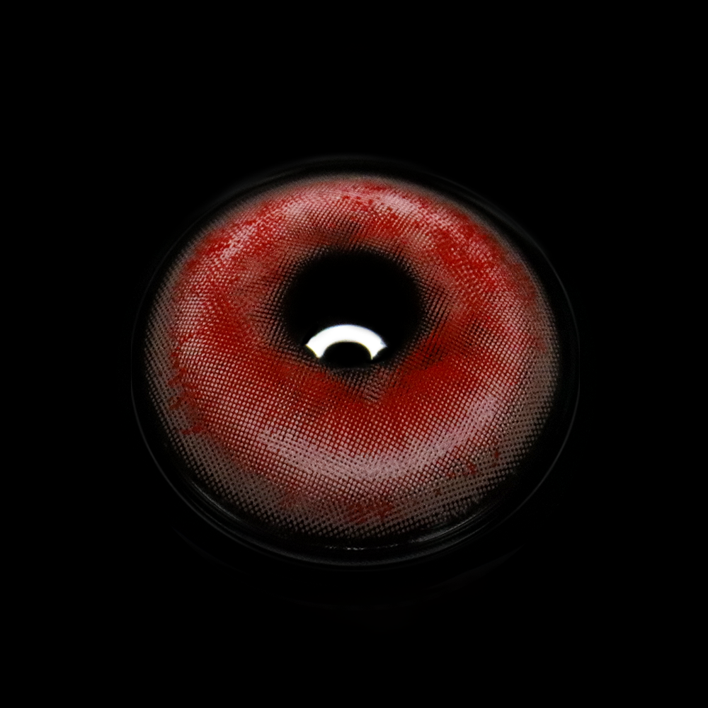 Lentes de contacto de color rojo con pupilas de arena escarlata para cosplay 