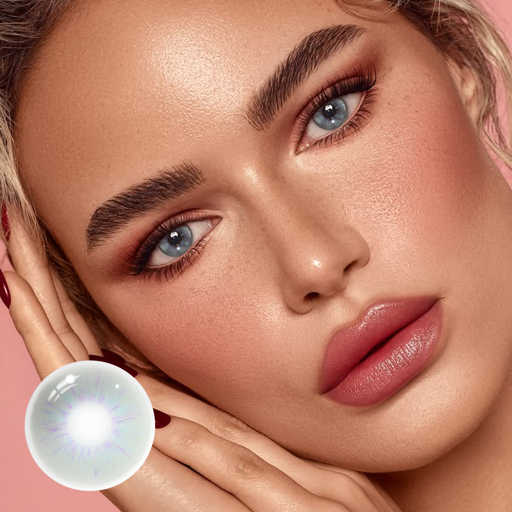 Lentes de contacto de color gris claro Cassia 