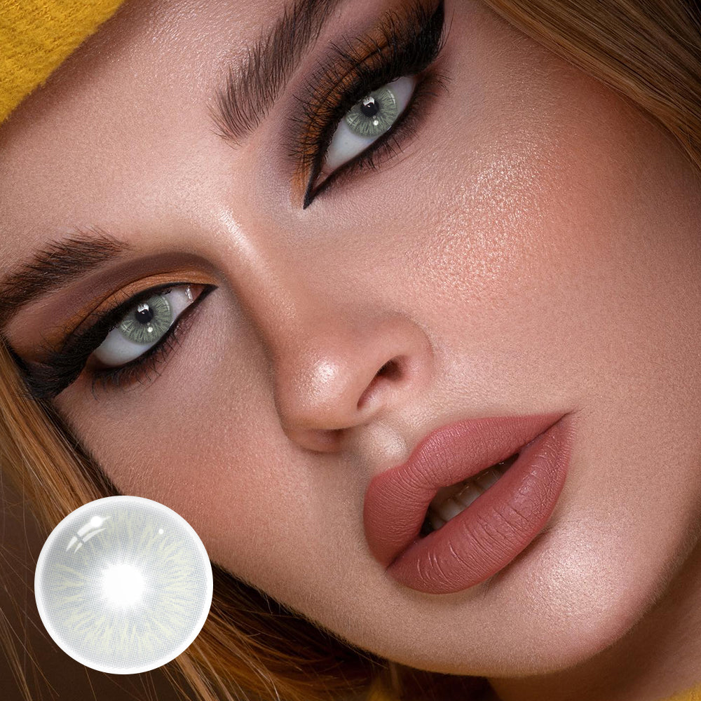 Lentes de contacto de color gris Cyrene Frost