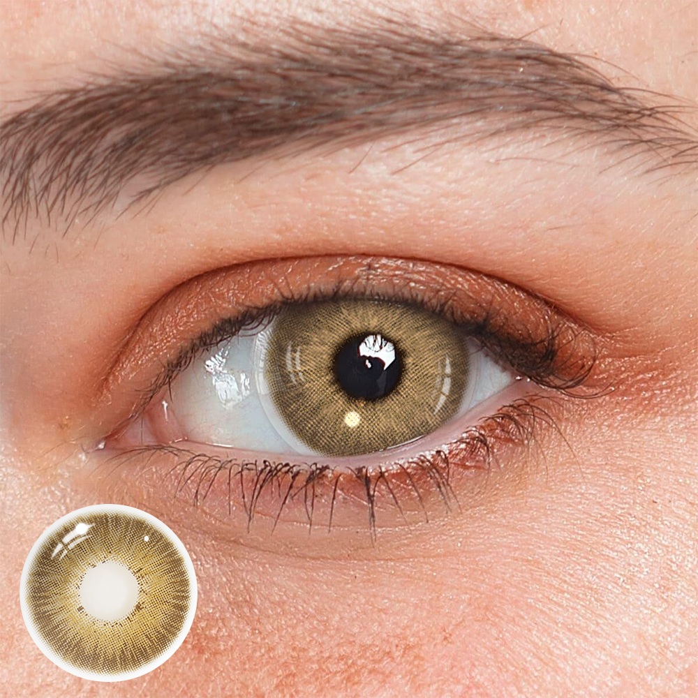 Lentes de contacto de color Amazonia Sahara Brown con prescripción médica 