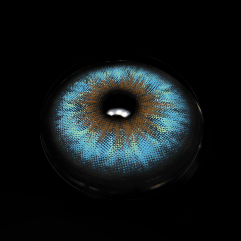 Lentes de contacto de color azul oscuro Cyrene 