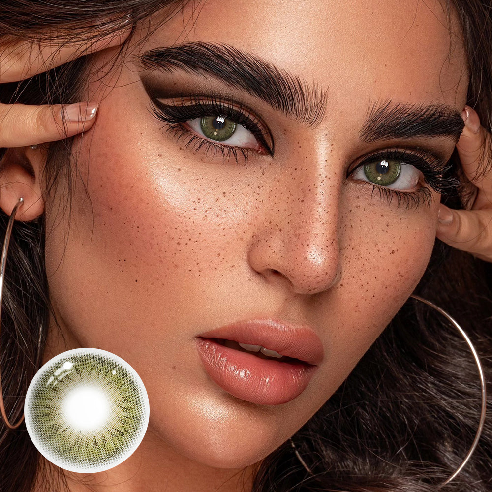 Lentes de contacto de color verde Morena