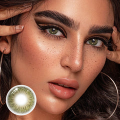 Lentes de contacto de color verde Morena