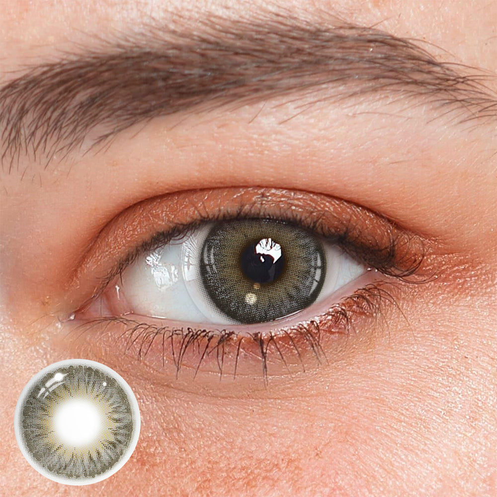 Lentes de contacto de color gris Morena