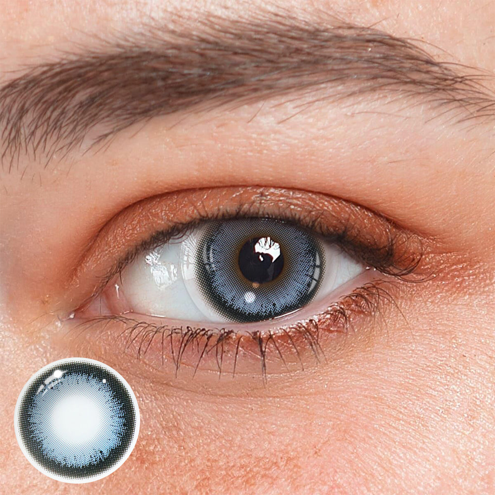 Lentes de contacto de color azul cinabrio 