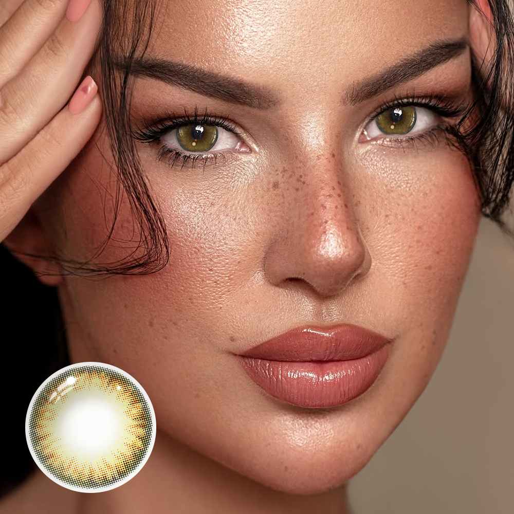 Lentes de contacto de color marrón avellana Pro 
