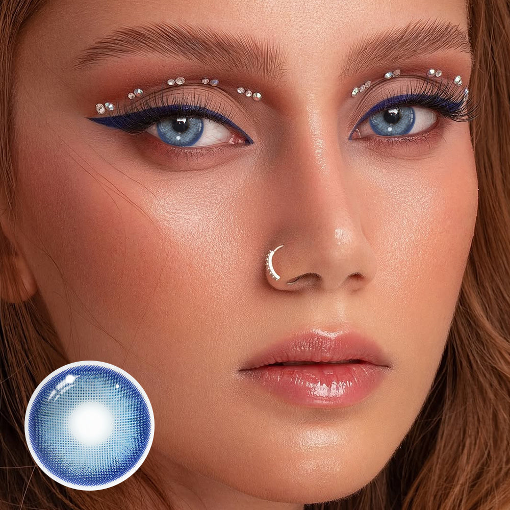 Lentes de contacto de color azul Celia