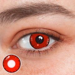 Lentes de contacto de color con prescripción de Lucifer's Eye Red para cosplay 