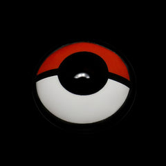 Lentes de contacto de color rojo transparente de Pokeball para cosplay 