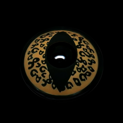 Lentes de contacto de color marrón con diseño de leopardo y ojos de gato para cosplay 