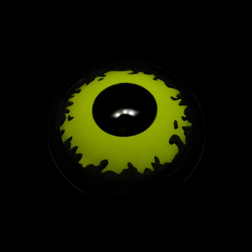 Lentes de contacto de color amarillo Demonlord Mammon para cosplay 