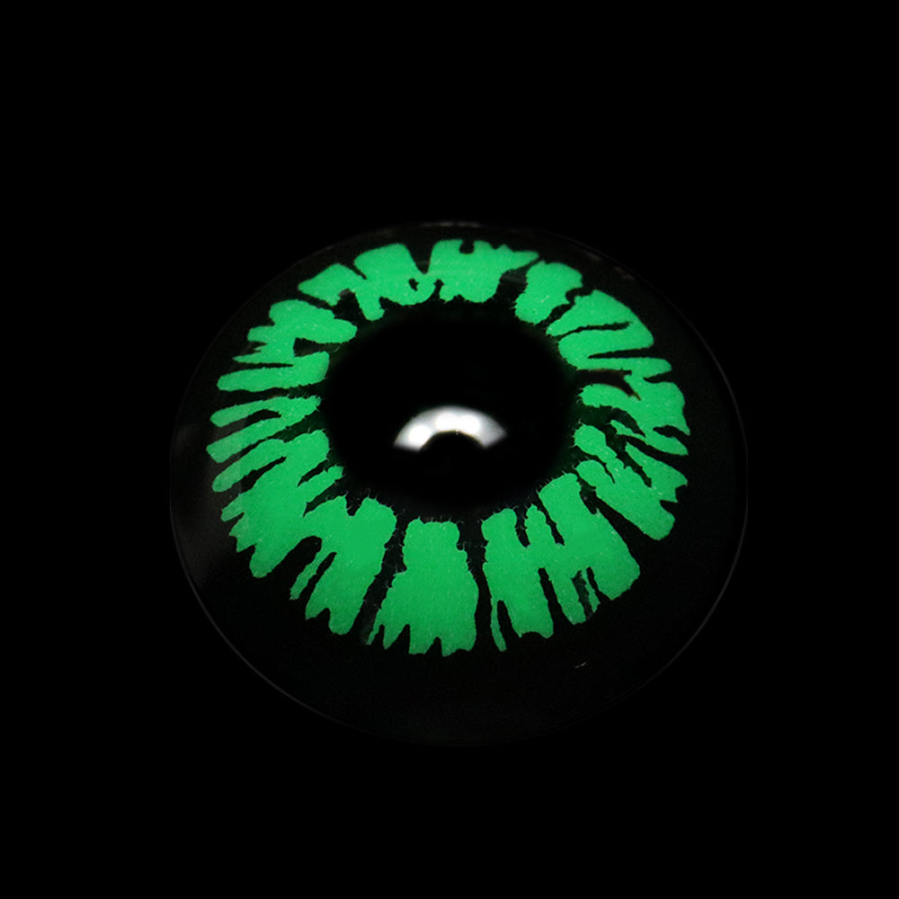 Lentes de contacto de color verde para cosplay cyberpunk 