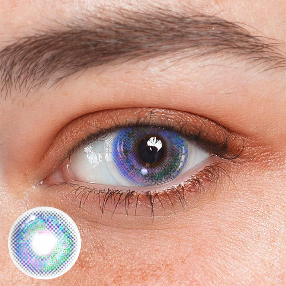 Lentes de contacto de color con prescripción Cosplay Rio Blue 