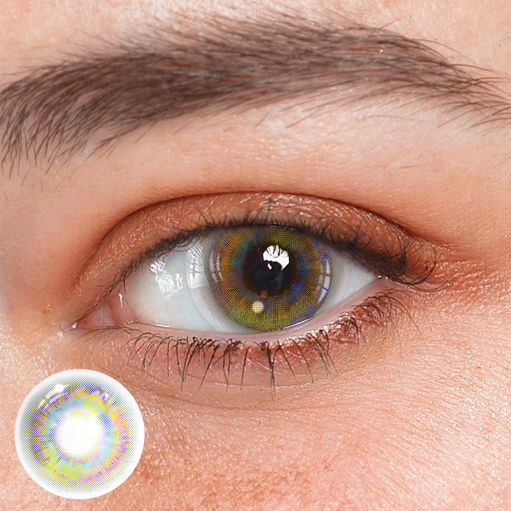 Lentes de contacto de color Cosplay Rio Yellow con prescripción 