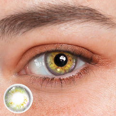 Lentes de contacto de color amarillo larimar 