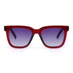 Gafas de sol cuadradas rojas retro Emmanuel 