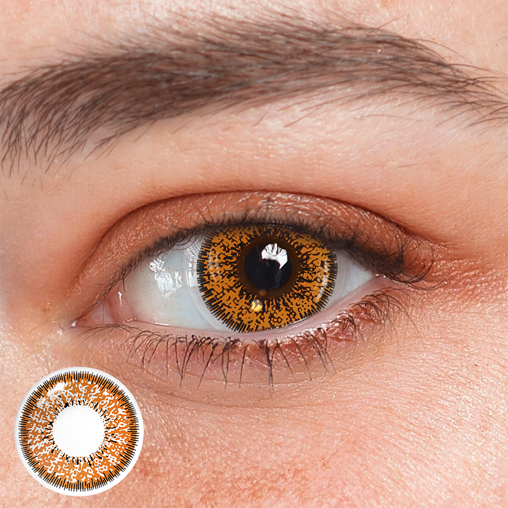 Lentes de contacto de color marrón de súcubo para cosplay 