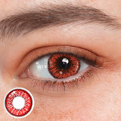 Lentes de contacto de color rojo de súcubo para cosplay 