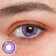 Lentes de contacto de color morado de Súcubo para cosplay 