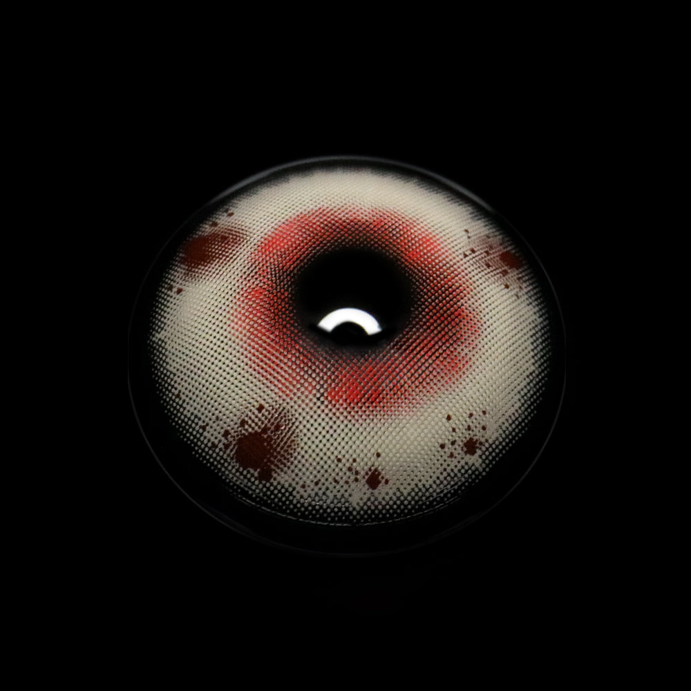 Lentes de Contacto Cosméticos Rojos para Disfraz de Payaso Triste con Lágrimas