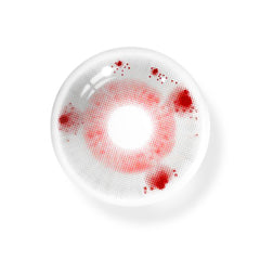 Lentes de Contacto Cosméticos Rojos para Disfraz de Payaso Triste con Lágrimas