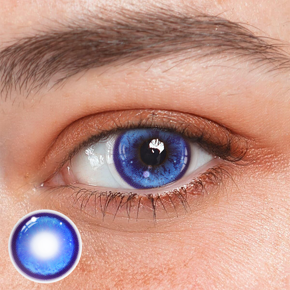 Lentes de contacto de color azul Cosplay Thermo Aura 