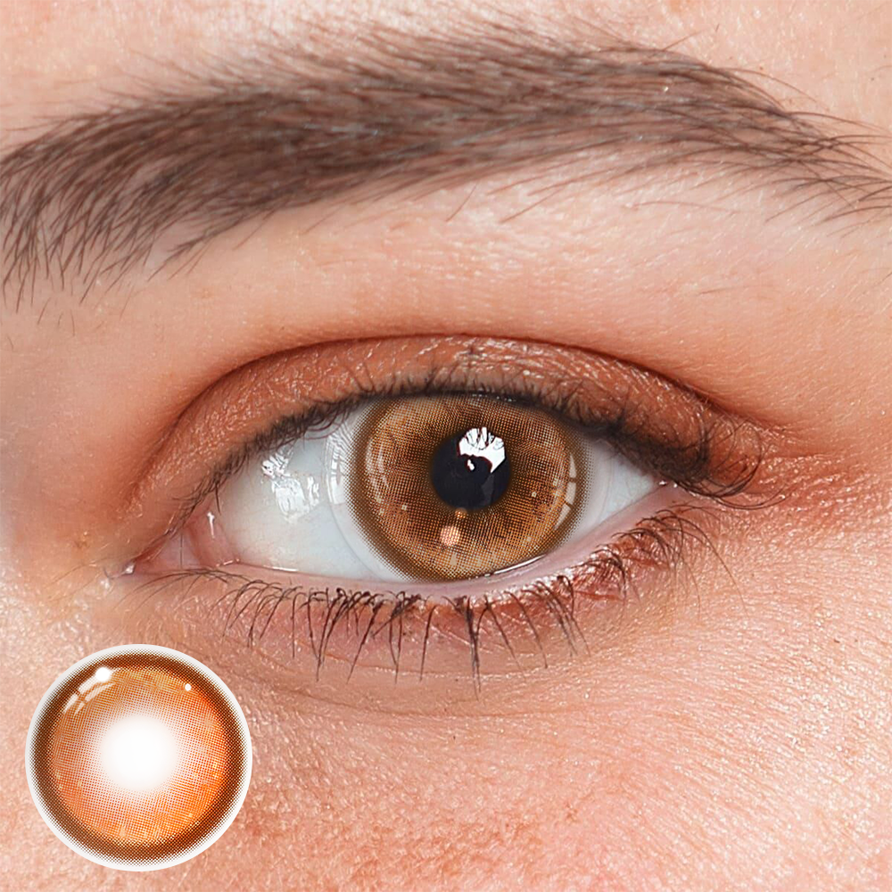 Lentes de contacto de color marrón Cosplay Thermo Aura 