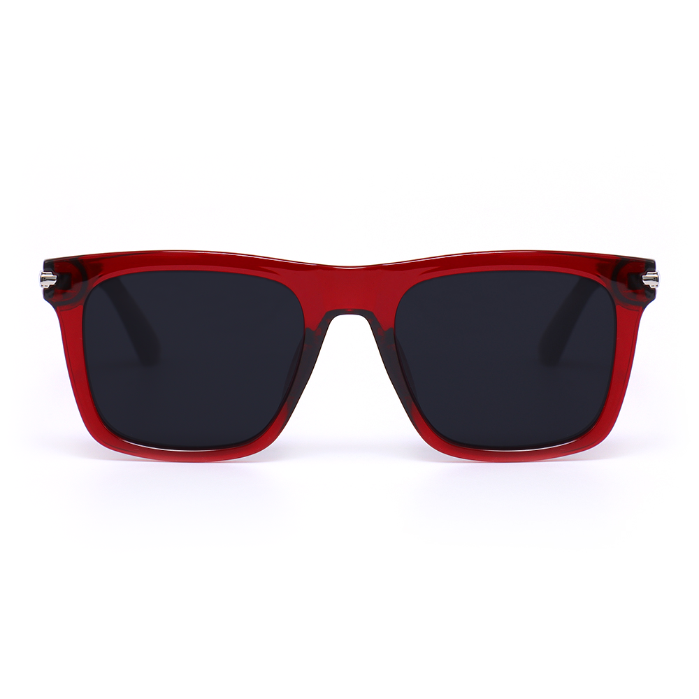 Gafas de sol cuadradas rojas retro Amara 