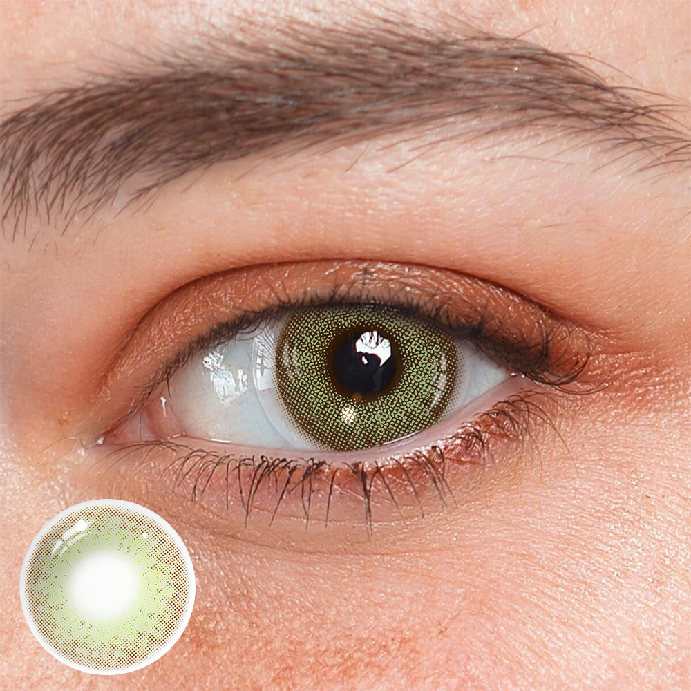 Lentes de contacto de color Wildcat Green con prescripción médica 