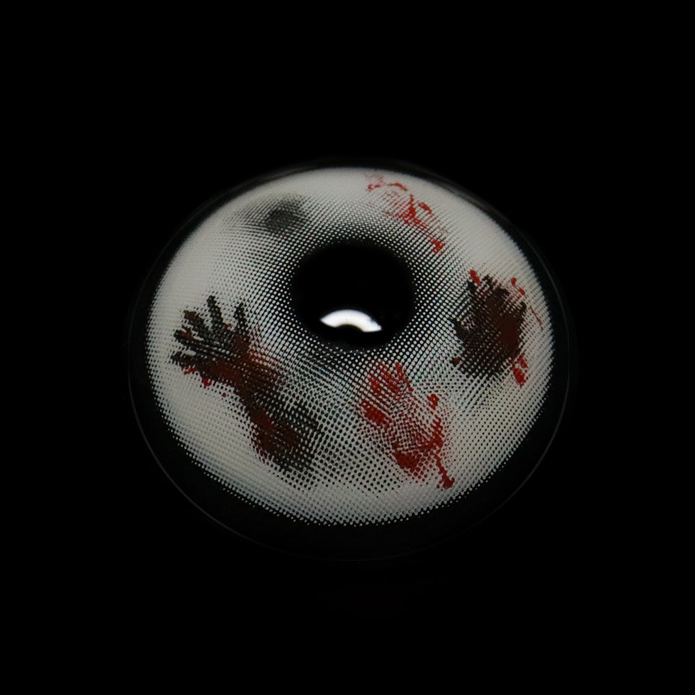 Lentes de contacto de color blanco Bloody Phantom para cosplay