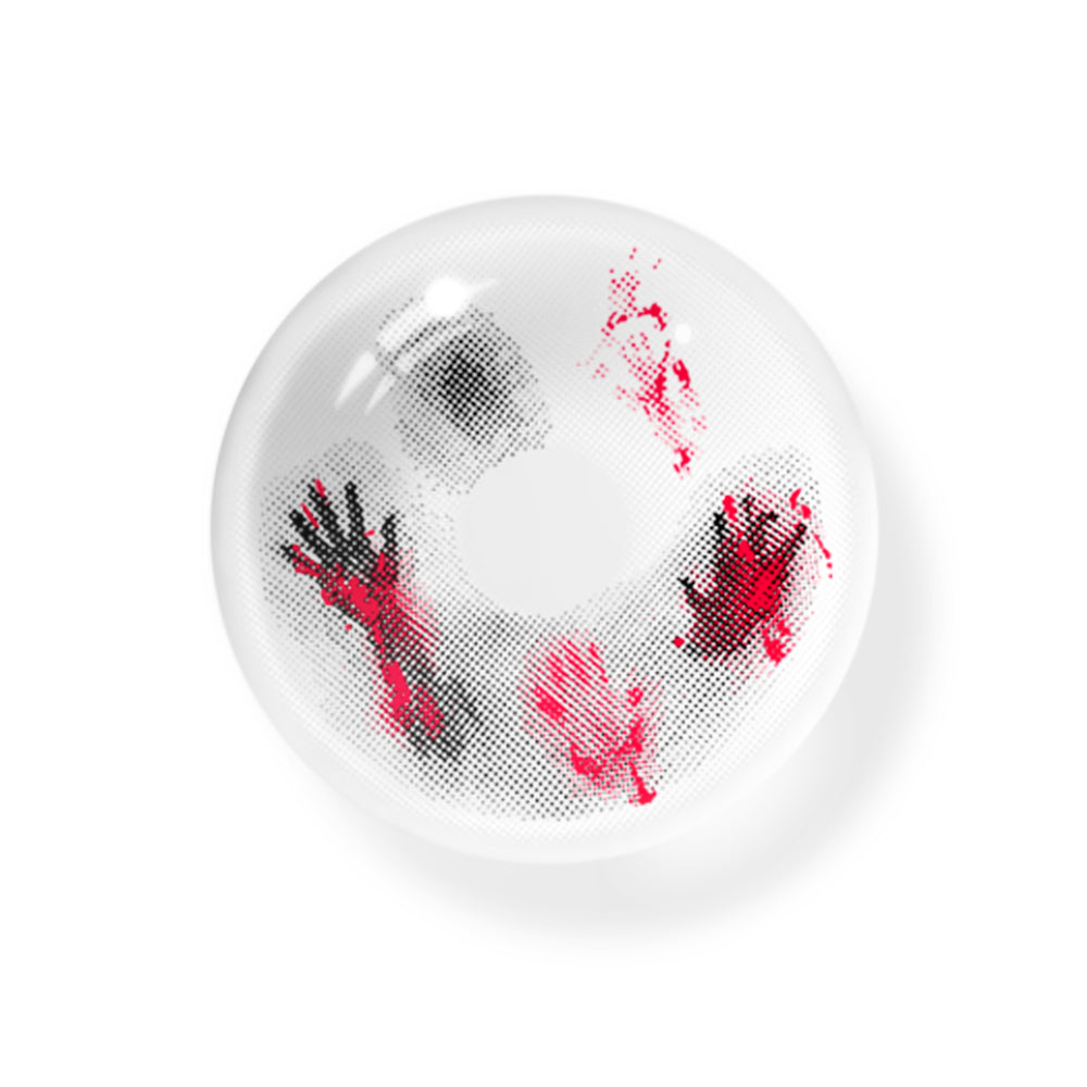 Lentes de contacto de color blanco Bloody Phantom para cosplay