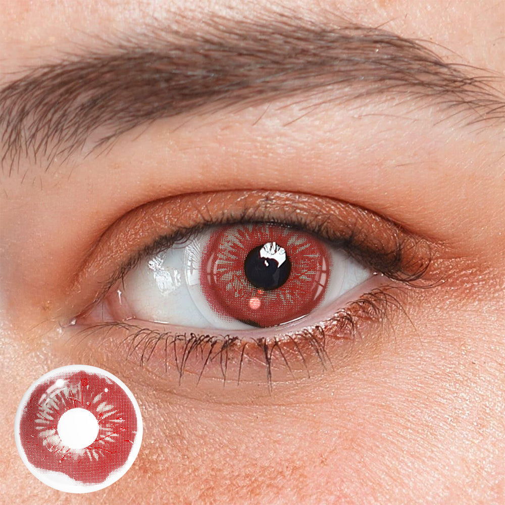 Lentes de contacto de color rojo para cosplay de Parasyte