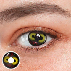 Lentes de contacto cosméticas amarillas Cosplay Twin Abyss