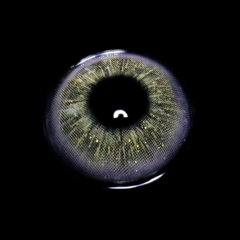 Lentes de contacto de color marrón flor