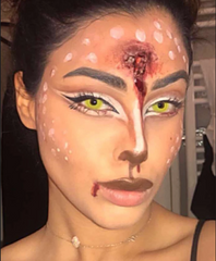 Lentes de contacto de color amarillento de Halloween 