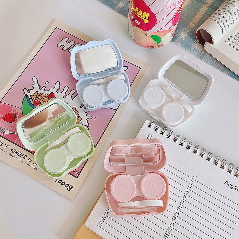 Estuche para lentes de contacto de colores con forma de oso 