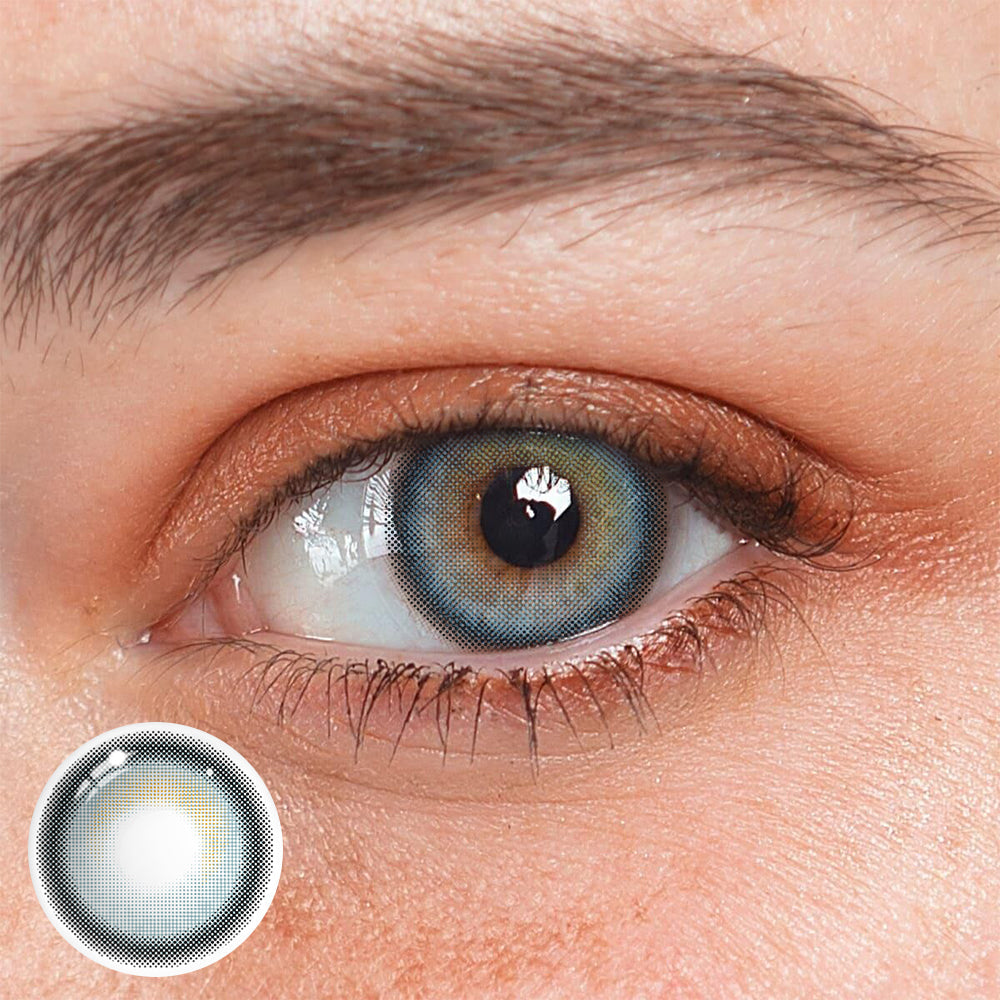 Lentes de contacto de color con prescripción azul Asteriea 