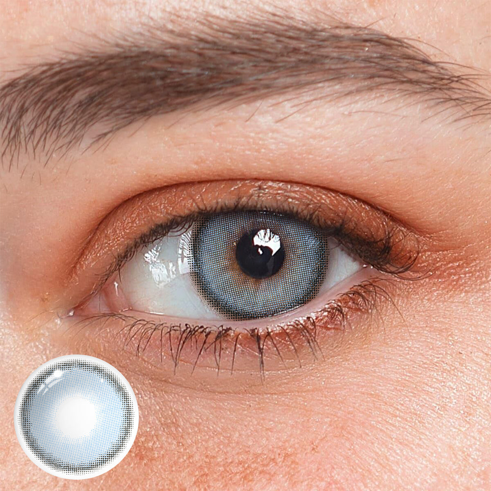 Lentes de contacto de color con prescripción Vela Blue 