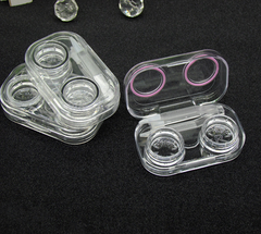 Estuche transparente para lentes de contacto de colores multicolor 