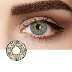 Lentes de contacto de color gris mármol retro 